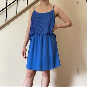 Blue sleeveless layered summer dress size XS